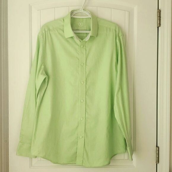 Bugatchi Uomo Mens Long Sleeve Shirt Shaped Fit, Flip Cuff Size‎ 16.5/41 - Picture 1 of 8